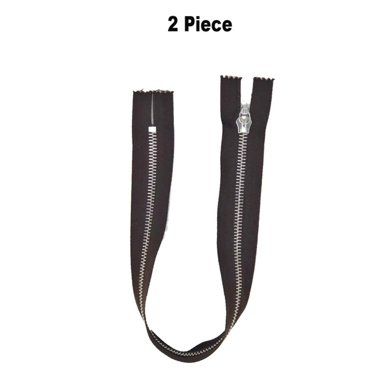 Zipper – 15" 6MM Brown Nickel Non-Separating Closed for Purses, Bags, and More